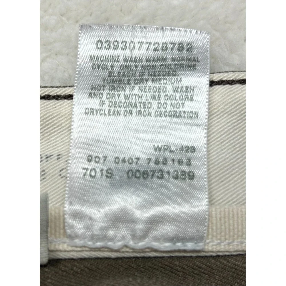 Levi's Tab Twills Straight Leg Jeans Mens 36x34 Brown Cotton Distressed 